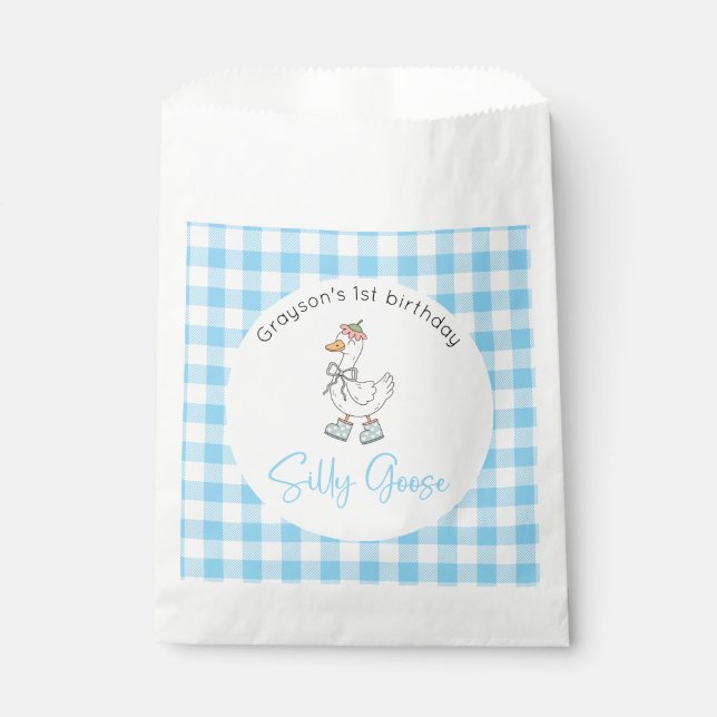 Albern Gänse Blue Geburtstag Geschenktütchen (Vorderseite)