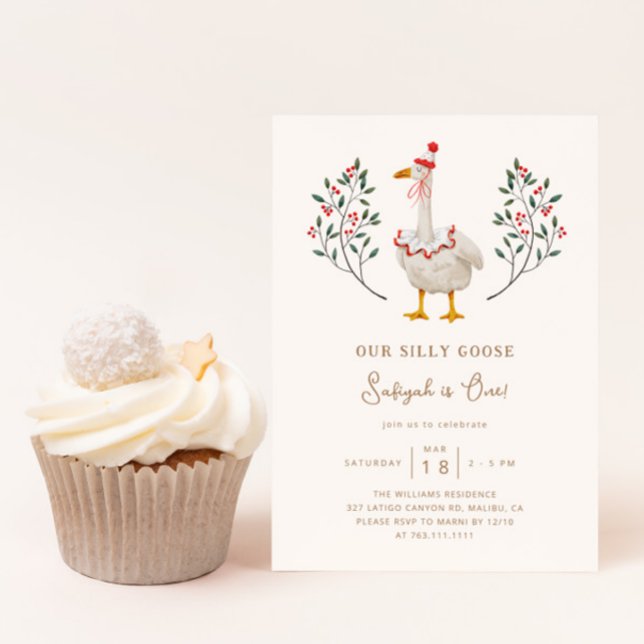 Albern Gänse Erste Geburtstagsparty Einladung (Von Creator hochgeladen)