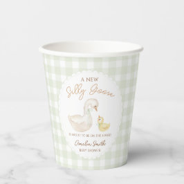 Albern Gänse Gingham Duck Babydusche Pappbecher