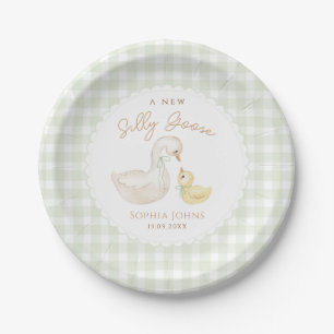 Albern Gänse Gingham Duck Babydusche Pappteller