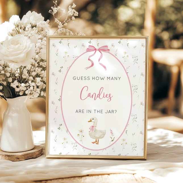 Albern Gänse Girl Baby Showdusche Schätzung wie vi Poster (Von Creator hochgeladen)