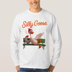 Albern Gänse Niedlich Gänse Meme T-Shirt