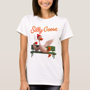 Albern Gänse Niedlich Gänse Meme T-Shirt
