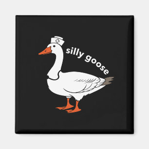 Albern Gänse Niedlich Ostern Sonnentag Ostern Magnet
