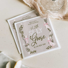 Albern Gänse Pink Bow Girl Babydusche Napkins Serviette