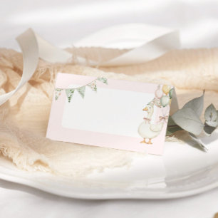 Albern Gänse Rosa Blüte Geburtstagsparty Food Platzkarte