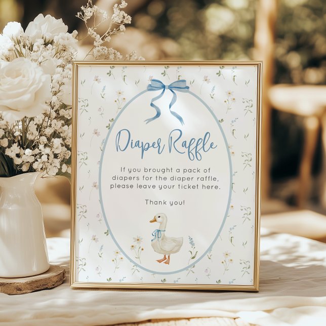Albern Gänse Vintage florale Windeln Raffelplakat Poster (Von Creator hochgeladen)