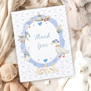 Albern Gänse Whimsical Bow Baby Showdusche Dankeskarte