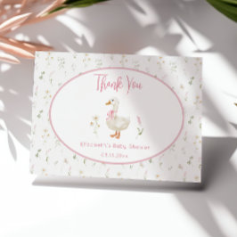 Albern Gänse Wildblume Girl Babydusche Dankeskarte