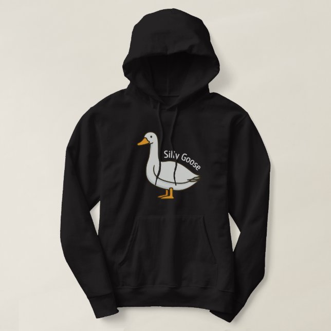 Albern Gänse Witziger Cartoon Gänse Hoodie (Design vorne)