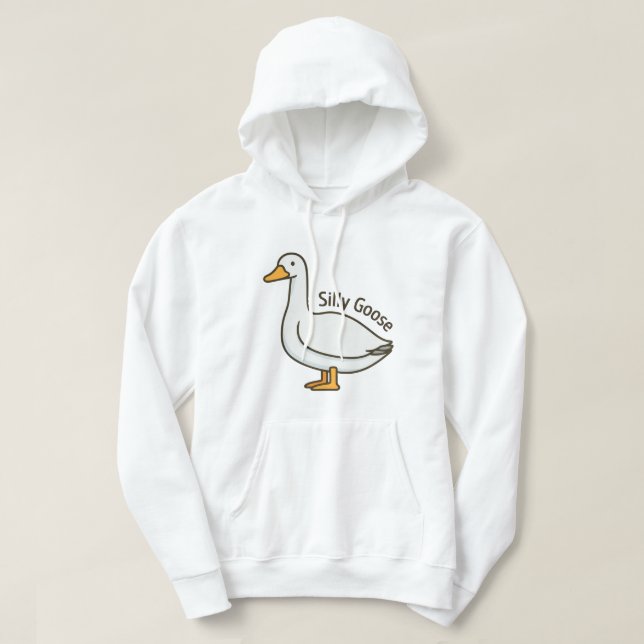 Albern Gänse Witziger Cartoon Gänse Hoodie (Design vorne)