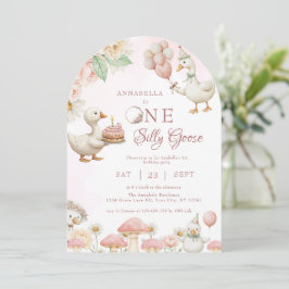 Albern Gänseblütengarten Pilz 1. Geburtstag Einladung