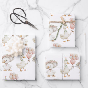 Albern Gänseblütengarten Pilz 1. Geburtstag Geschenkpapier Set