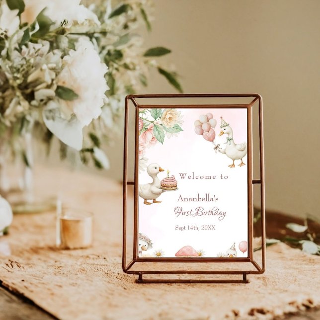 Albern Gänseblütengarten Pilz 1. Geburtstag Poster (Von Creator hochgeladen)