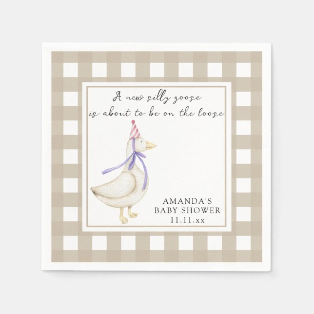 Albern Gänsedusche Serviette (Vorderseite)