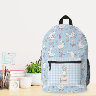 Albern Gänsehrosa Bogen Coquette Benutzerdefiniert Bedruckter Rucksack