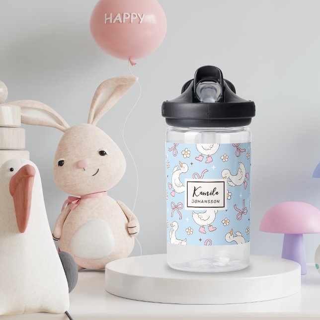 Albern Gänsehrosa Bogen Coquette Benutzerdefiniert Trinkflasche (Von Creator hochgeladen)