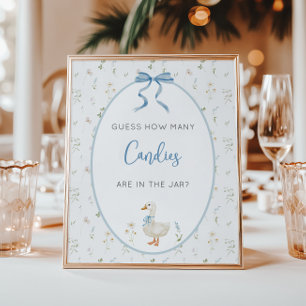 Albern Gänsejunge Babydusche Candy Guessing Game Poster