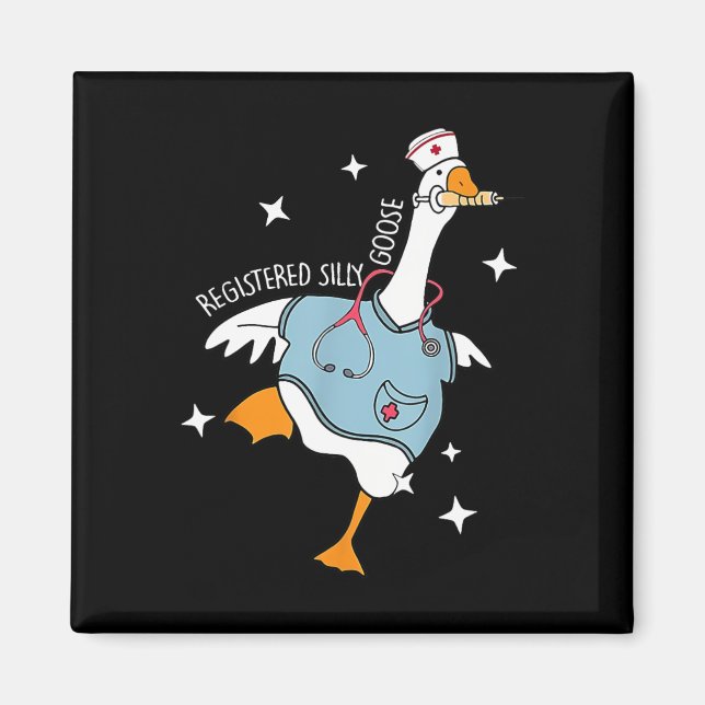 Albern Gänsepfägerin Krankenschwester Bla Magnet (Vorne)