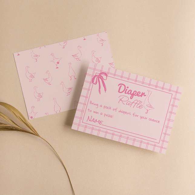 Albern Gänsepink-Babymädchen Ribbon-Windeln Begleitkarte (Von Creator hochgeladen)