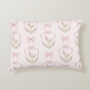Albern Gänsepink Bow Wappen Vintages Baby Dekokissen