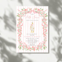 Albern Gänserosa Bow Blumenkohl Rose Kinderdusche