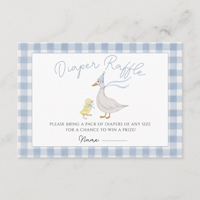 Albern Gingham Duck Baby Shooting Card Begleitkarte (Vorderseite)