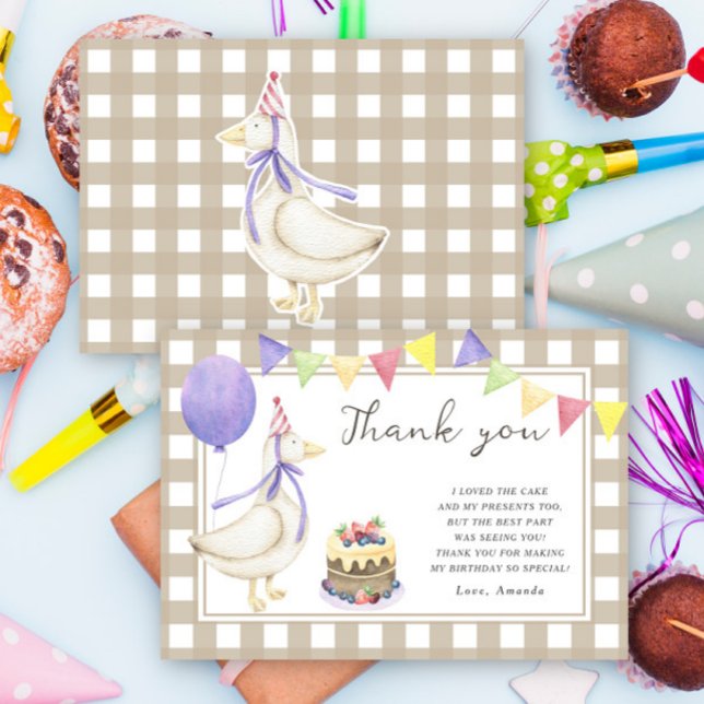 Albern Goose Geburtstagsparty Danke (Von Creator hochgeladen)