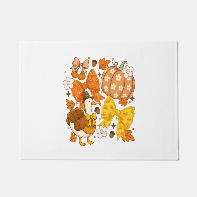 Albern Goose Thankgiving Coquette Türkei Fußmatte (Vorderseite)
