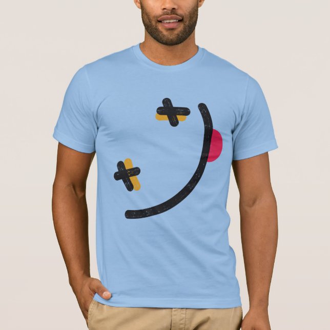 Albern lächelnd Gesicht Emoji T-Shirt (Vorderseite)