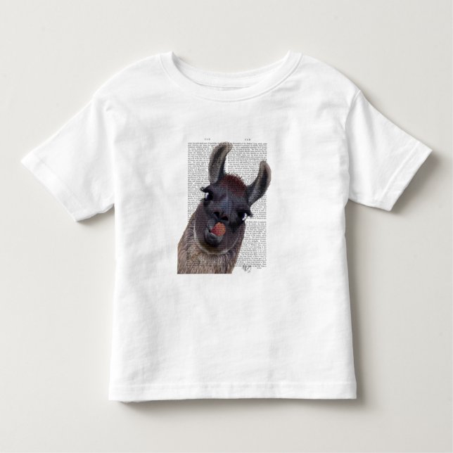 Albern Llama Kleinkind T-shirt (Vorderseite)