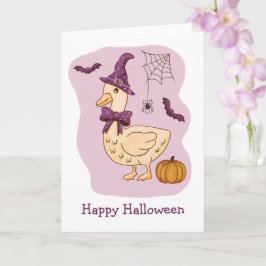Albern Spooky Gans und Pumpkin Karte