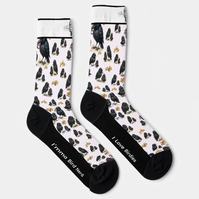 Alberne American Crow Bird Socken (Rechts)
