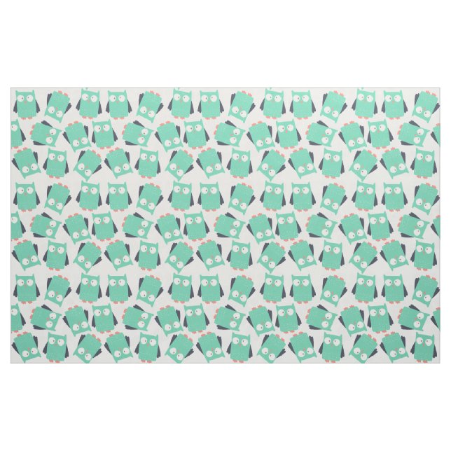 Alberne Aquamarine Owls Fabric Stoff (Fat Quarter (45,7 x 55,9 cm))