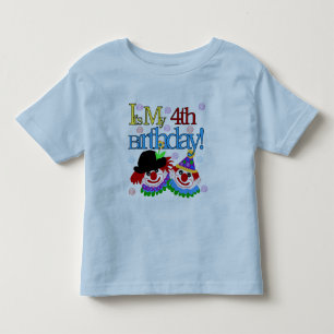 Alberne Clowns 4. Geburtstag - Hemden und Geschenk Kleinkind T-shirt