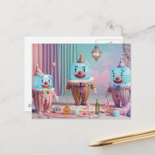 Alberne Eiswürfel-Clowns  Postkarte