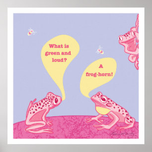 Alberne Frösche Kunstdrucke - Pink & periwinkle Bl Poster