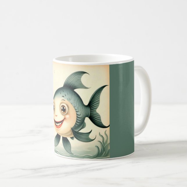 Alberne Funny Fish Kaffee Tasse (VorderseiteRechts)