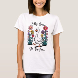 Alberne Gans auf dem losen Shirt   Boho Bella+Lein
