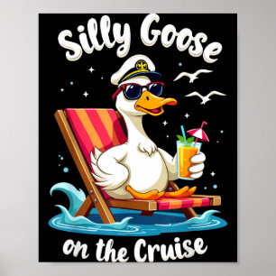 Alberne Gans auf der Kreuzfahrt Lustiger Kreuzfahr Poster