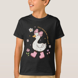 Alberne Gans auf der Lose Coquette Bow Pink Girl K T-Shirt