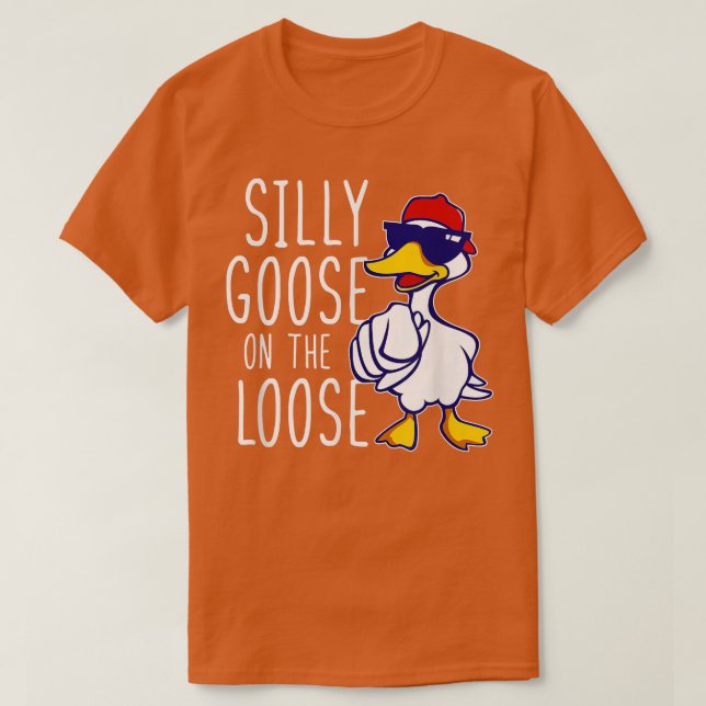 Alberne Gans auf der Lose Funny Boys Girls Kinder  T-Shirt (Design vorne)
