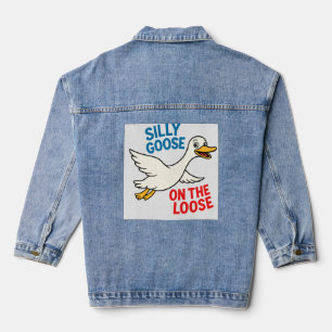 Alberne Gans auf der Lose Jeansjacke
