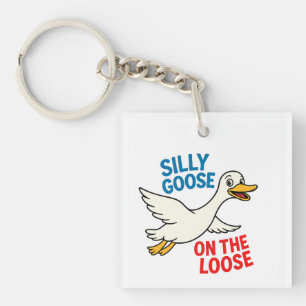Alberne Gans auf der Lose Schlüsselanhänger