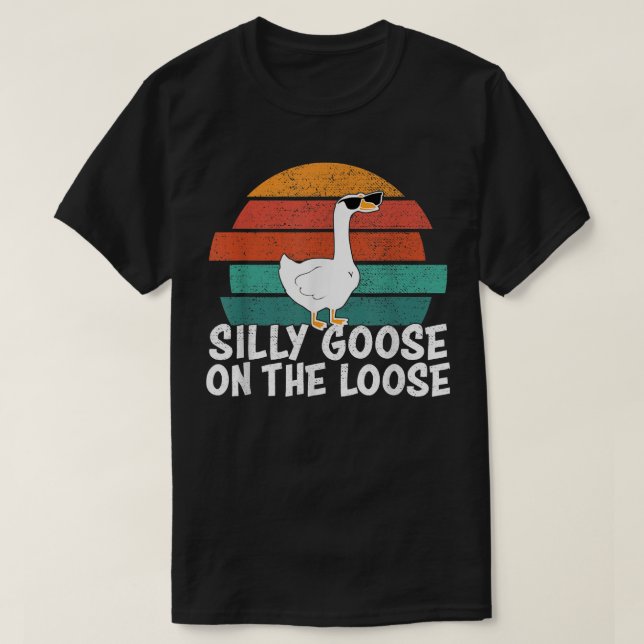 Alberne Gans auf der Lose  T-Shirt (Design vorne)