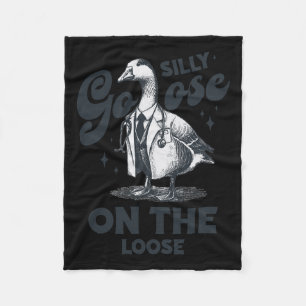 Alberne Gans auf der Lose Vintage Alberne Gänsehau Fleecedecke