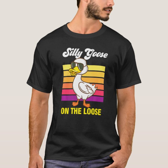 Alberne Gans auf der Lose-Zitat-Meme T-Shirt (Vorderseite)