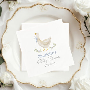 Alberne Gans auf der losen Baby Boy Dusche Serviette