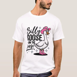 Alberne Gans auf freiem Fuß Lustige Gans T-Shirt