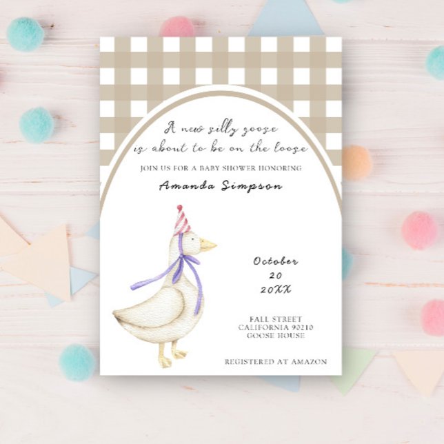 Alberne Gans-Baby-Party Einladung (Von Creator hochgeladen)
